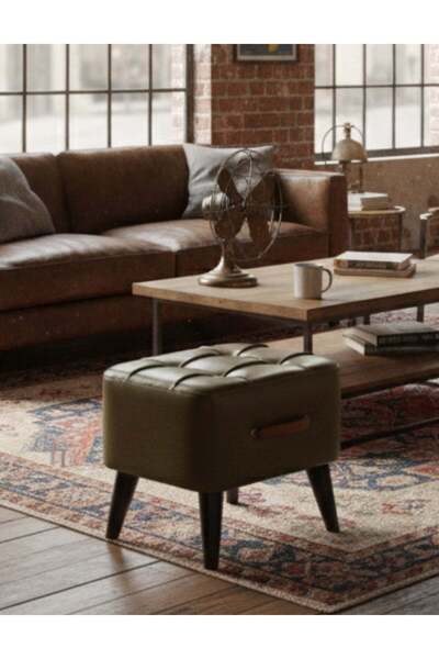 Maisonord Ottocase Nostaljik El Yapımı Kapitone Deri Puf