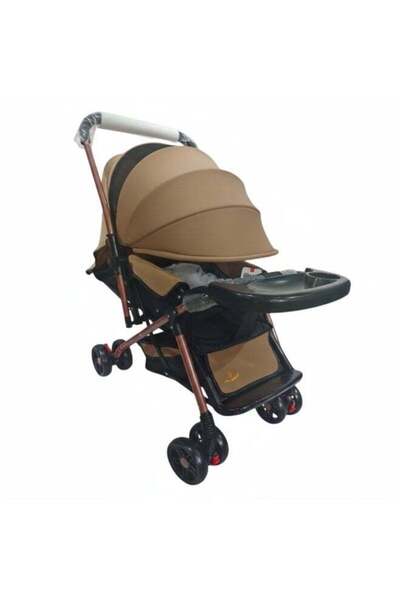 Star Kids عربة أطفال فاخرة خفيفة الوزن مزودة بصينية طعام وسلة تخزين كبيرة