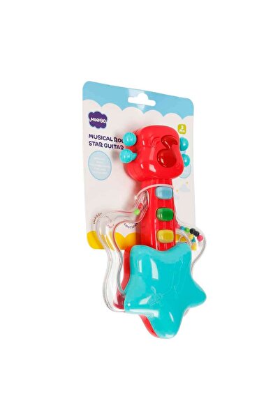Minibo Gitar Şekilli Müzikli Çıngırak - Mavi Yıldız