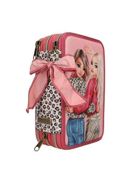 Top Model pencil case equipped with 3 Leoheart zippers