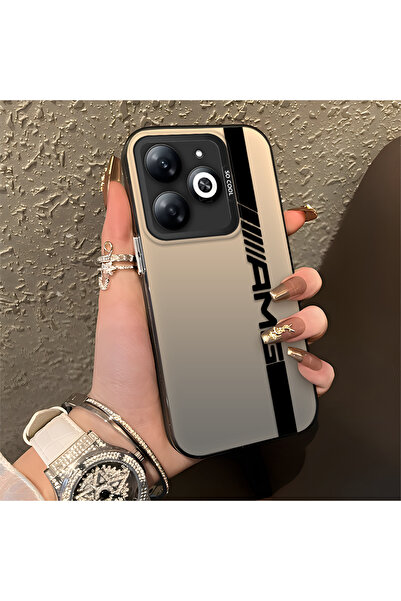 Hontinga حافظة صلبة رفيعة مضادة للسقوط بنمط AMG متوافقة مع هاتف Infinix Hot 40i