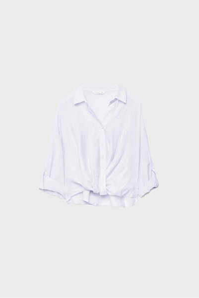 Stradivarius Flowing blouse with knot detail
