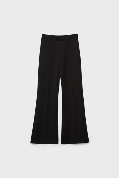 Stradivarius Soft-touch bell bottom trousers with front seam detail
