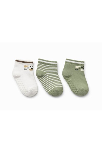 SOLDE SOCKS 3’lü Çocuk Pamuklu Günlük Çorap – Çizgili & Figürlü, Kaliteli