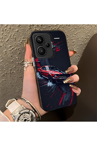 Hontinga Redmi Note 13 Pro Plus+ 5G ile Uyumlu klasik araba Desenli Anti Düşm...