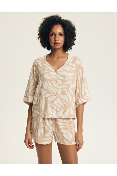 Henderson Women's Pajamas Set Relaxed Fit Blouse & Shorts 100% Viscose Botani...