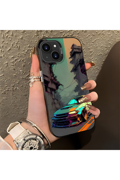 Hontinga iPhone 15 Plus/14 Plus ile Uyumlu spor arabası Desenli Anti Düşme İn...