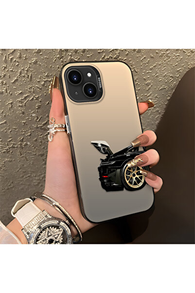 Hontinga iPhone 15 Plus/14 Plus ile Uyumlu spor arabası Desenli Anti Düşme İn...