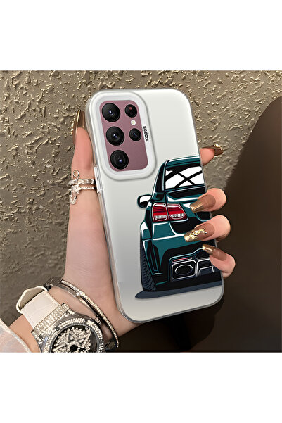 Hontinga حافظة صلبة رفيعة مضادة للسقوط بنمط السيارة متوافقة مع هاتف سامسونج ج...