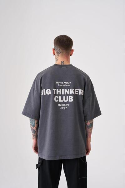Machinist Men's Washing Big Thinkkers T-Shirt Anthracite