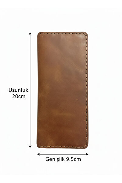 Güney Takı Store محفظة طويلة مصنوعة يدويًا من الجلد الطبيعي