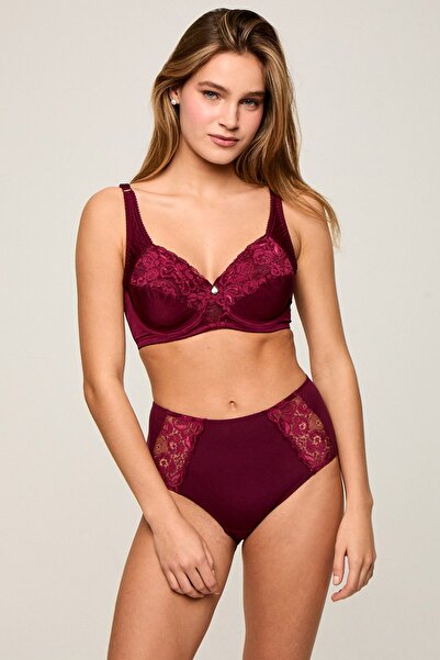 Kom Μπορντό Ροζέννα Άνετο Σουτιέν Σύσφιξης με Λουράκια