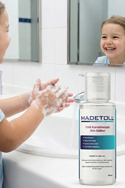 Madetoll Nemlendirici, Tazeleyici, Cildi Kurutmayan Mini Sıvı Sabun 35 ml -Centella Asiatica&Hyaluronik Asit