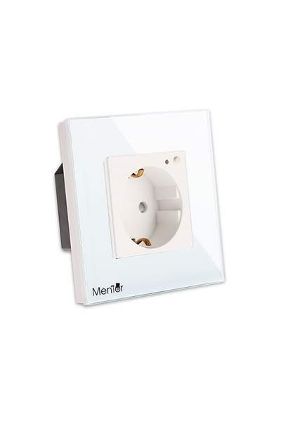 Mentor Priza simpla Smart wireless ES038 WiFi 16A monitorizare consum incastrata alba