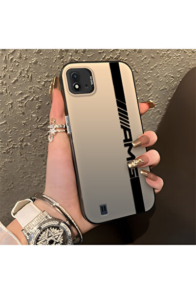 Hontinga حافظة صلبة رفيعة مضادة للسقوط بنمط AMG متوافقة مع Realme C20/C20A