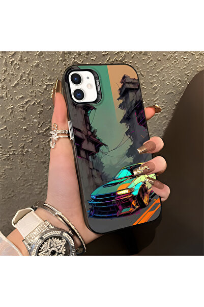 Hontinga حافظة صلبة رفيعة مضادة للسقوط بنمط عربة رياضية متوافقة مع هاتف iPhon...