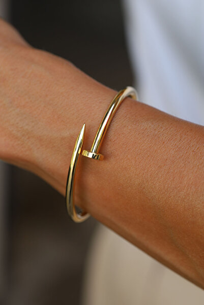 Yenigün Kuyumculuk 14 Ayar Altın Çivi Model Kadın Kelepçe