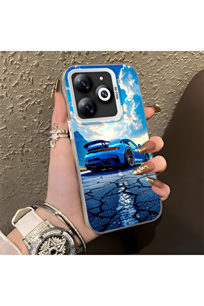 Hontinga حافظة صلبة رفيعة مضادة للسقوط بنمط عربة رياضية متوافقة مع هاتف Infin...