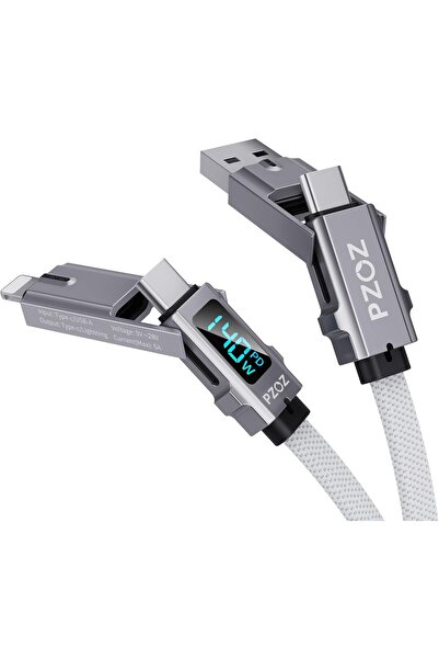 Generics PZOZ USB C to Lightning Cable 1.5M, 140W 4 in 1 Multi Charging Cable...