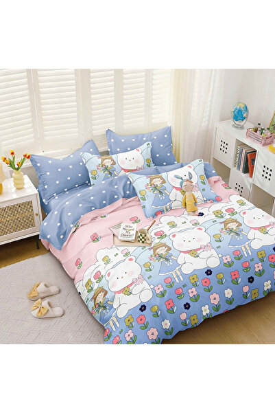 OEM Bed linen 230x250 for double bed 2 people, 4 pieces, Satin cotton, DREAM-...