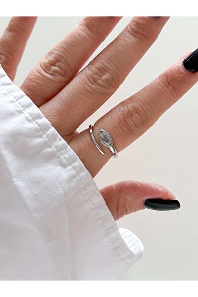 CHARMLUCKY خاتم مرصع بحجر الباجيت (قابل للتعديل)