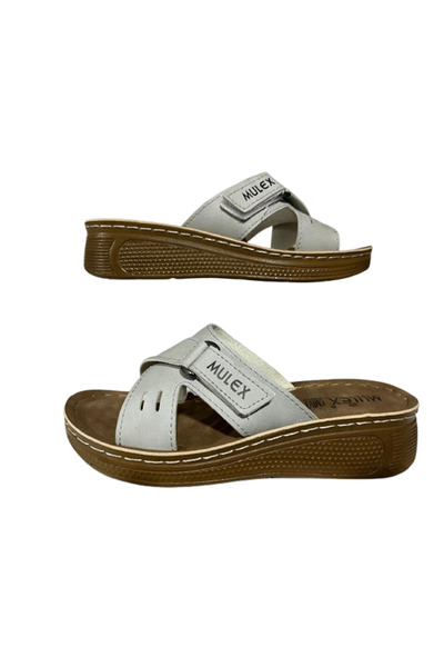 MULEX 1402-B Papuci ortopedici gri cu velcro pe lateral