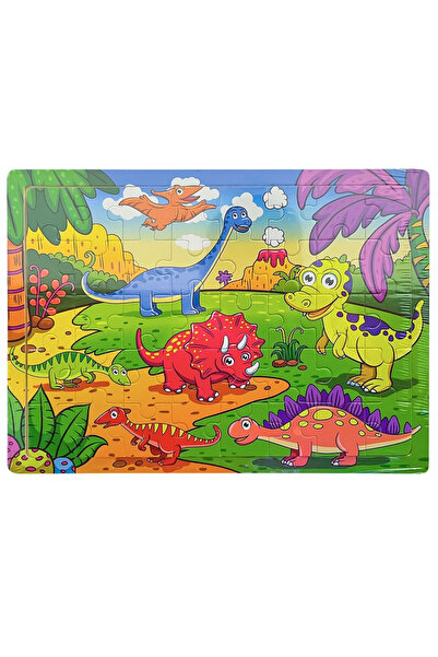 OEM Puzzle lemn 40 piese Dinozauri