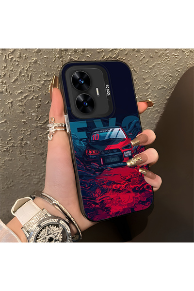 Hontinga Classic Car Pattern Anti-Fall Slim Hard Case Compatible with Realme C55