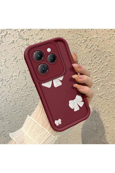 CASEVIBE Infinix Hot 40/40 Pro Compatible High-Quality Bow Ribbon Silicone Ph...