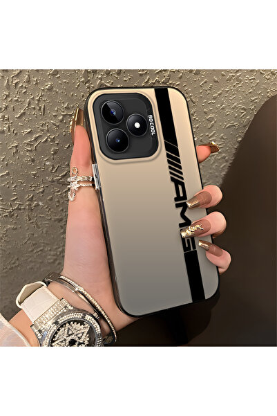 Hontinga حافظة صلبة رفيعة مضادة للسقوط بنمط AMG متوافقة مع هاتف Realme C51