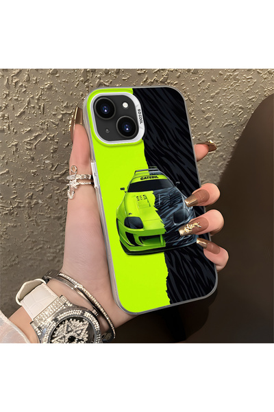 Hontinga iPhone 15 Plus/14 Plus ile Uyumlu Lambo Desenli Anti Düşme İnce Sert...