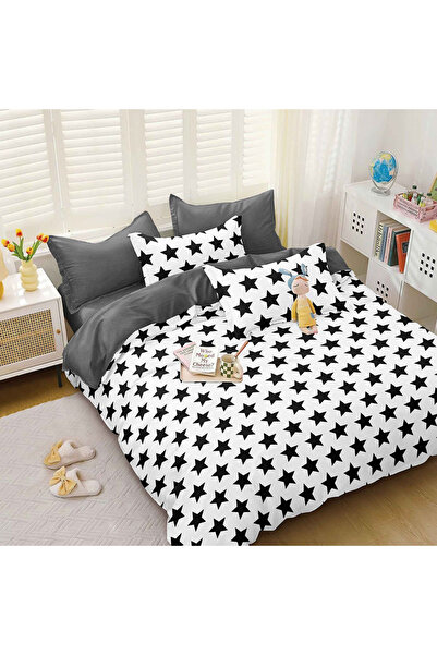 OEM Lenjerie de pat 230x250 pentru pat dublu 2 persoane, 4 piese, Bumbac sati...