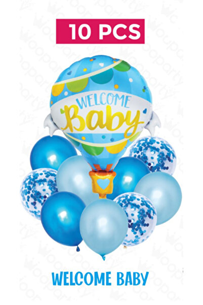 Balloon Gender Reveal Balloons – Welcome Baby (boy) Baptism 10 pieces