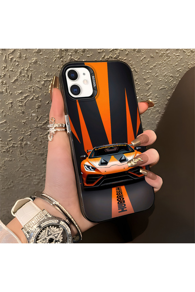 Hontinga حافظة صلبة رفيعة مضادة للسقوط بنمط لامبو متوافقة مع هاتف آيفون 12 برو