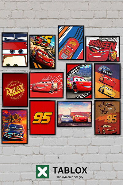 TABLOX 12 piese Mașini Cars Fulger McQueen Film de curse Cameră pentru copii ...