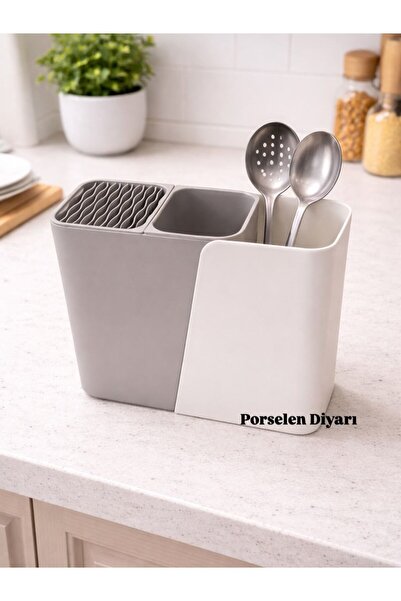 Porselen Diyarı Suport pentru tacâmuri cu 3 compartimente - Organizator multi...