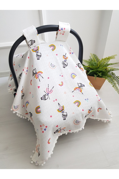 artıbebe Puset Örtüsü Müslin %100 Pamuk Yenidoğan Bebek Ürünleri Bebek Arabas...