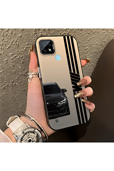 Hontinga حافظة صلبة رفيعة مضادة للسقوط متوافقة مع Realme C21 بنمط BMW