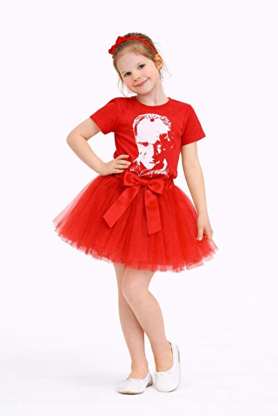 Kuraff Giyim 23 أبريل 29 أكتوبر تنورة توتو وتي شيرت لعيد الفتاة