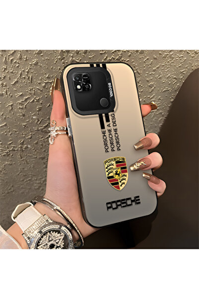 Hontinga حافظة صلبة رفيعة مضادة للسقوط بنمط شارة السيارة متوافقة مع هاتف Redm...