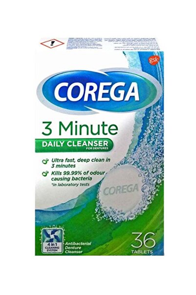 Corega 36 Tablets for Cleaning Dentures in 3 Minutes