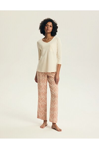 Henderson Women's Classic Pajamas Set Long Pants & 3/4 Sleeve Top Cotton & Vi...