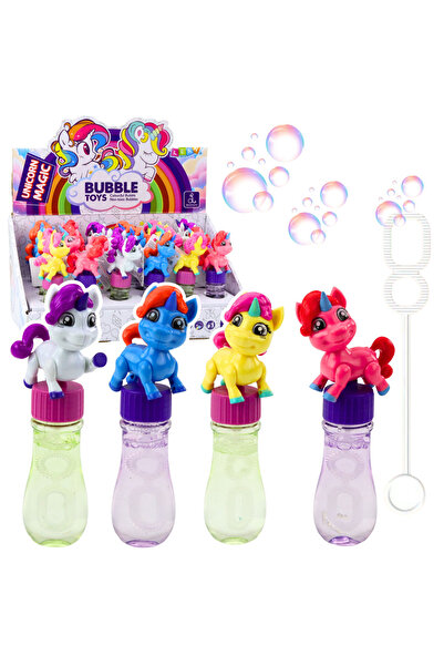 Three top online Figurină mobilă unicorn cu bule de săpun, colorată, 14 cm