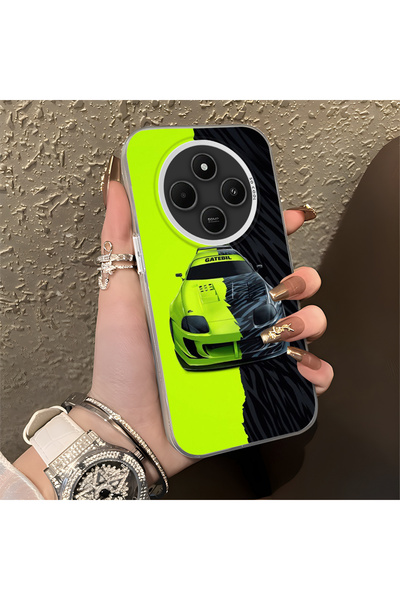 Hontinga حافظة صلبة رفيعة مضادة للسقوط بنمط لامبو متوافقة مع Redmi A4