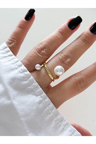 CHARMLUCKY İNCİ SARMAL YÜZÜK(AYARLANABİLİR)