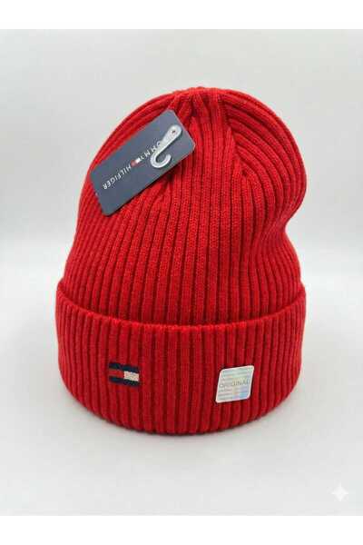 NoNameStore7 Caciula striata din amestec de lana, Unisex, One Size