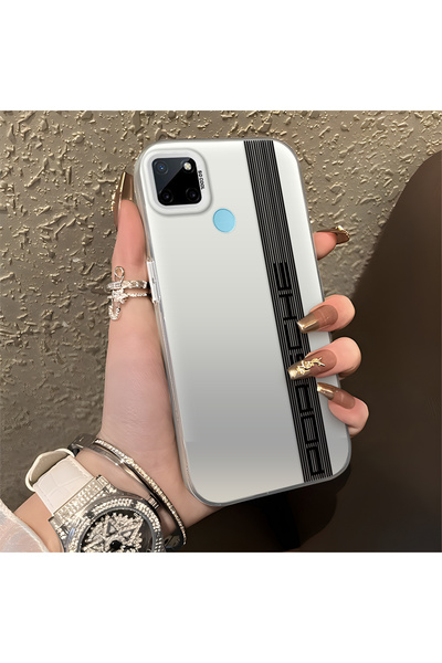 Hontinga حافظة صلبة رفيعة مضادة للسقوط بنمط شارة السيارة متوافقة مع Realme C2...