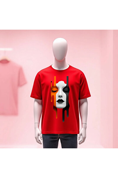 Vordevia Printed Crew Neck Wide Fit Unisex Tshirt