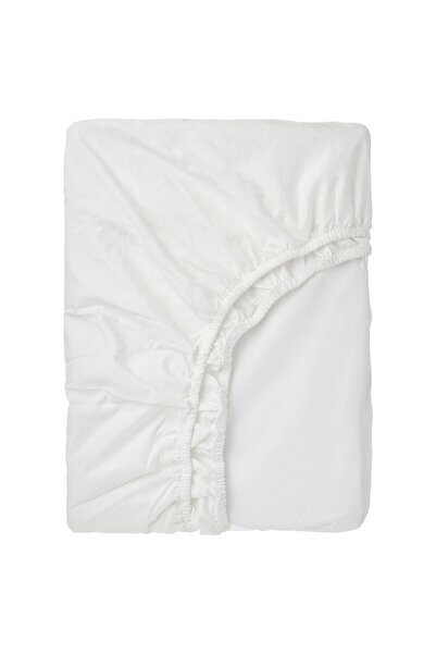 IKEA RÖNNVECKMAL Fitted Sheet, White, 90 x 200 cm