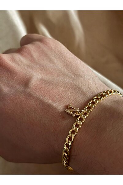 bijoux uniques Gold N harfli çelik gurmet bileklik